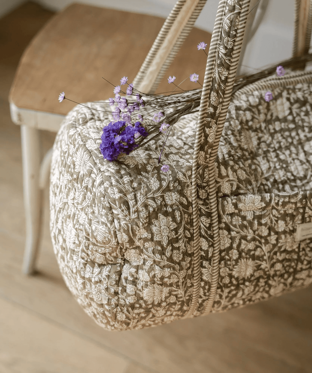 Sac week-end femme matelassé Anjali kaki