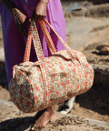 Sac week-end femme matelassé Ellis ocre, Bëllemme