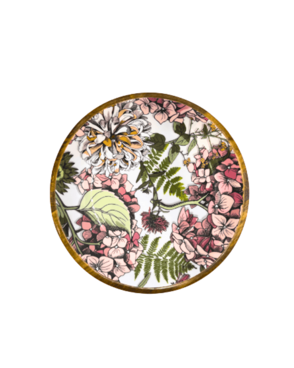 Saladier bois de manguier pink hydrangea - by room