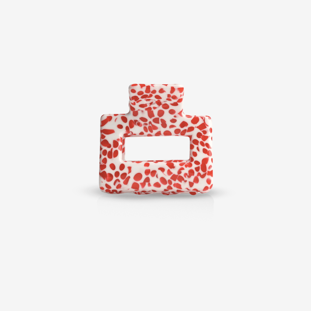 Mini pince à cheveux Lib pois cerise – Sasstie – vue 1
