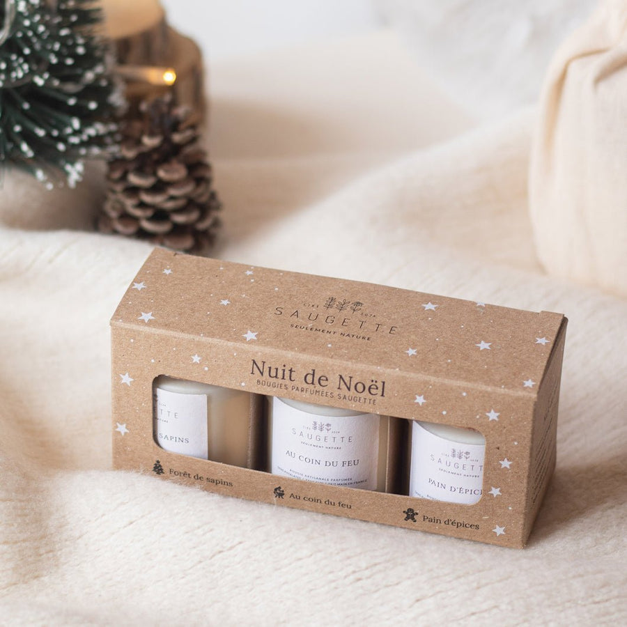 Coffret 3 bougies Nuit de Noël