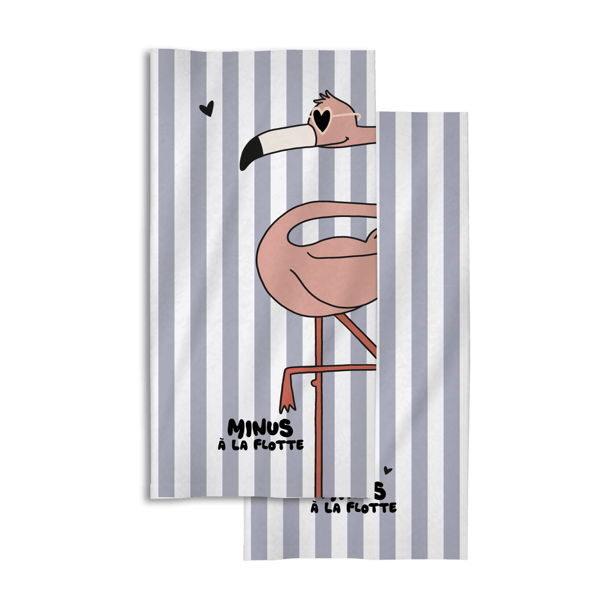 Serviette de plage enfant Flamant rose
