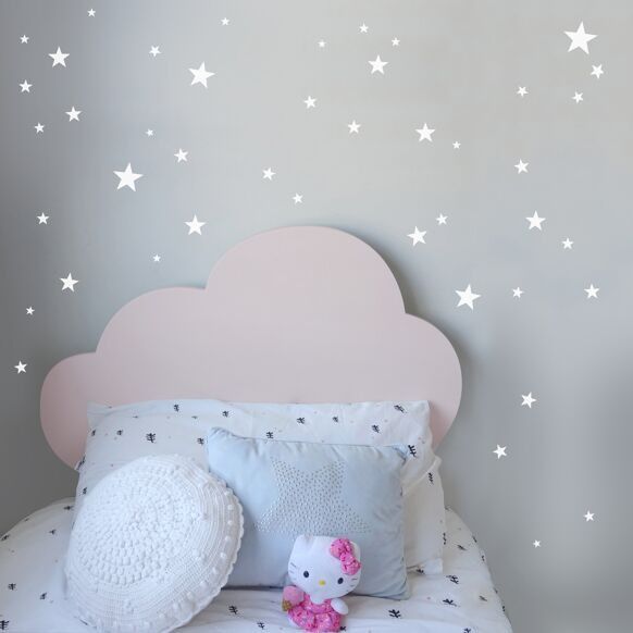 Sticker mural "etoiles mix blanc"