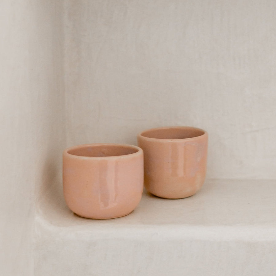Tasse en céramique fait main rose poudré