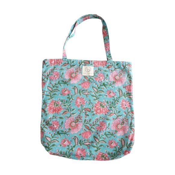 Tote bag en coton fleuri dune - claire beaugrand
