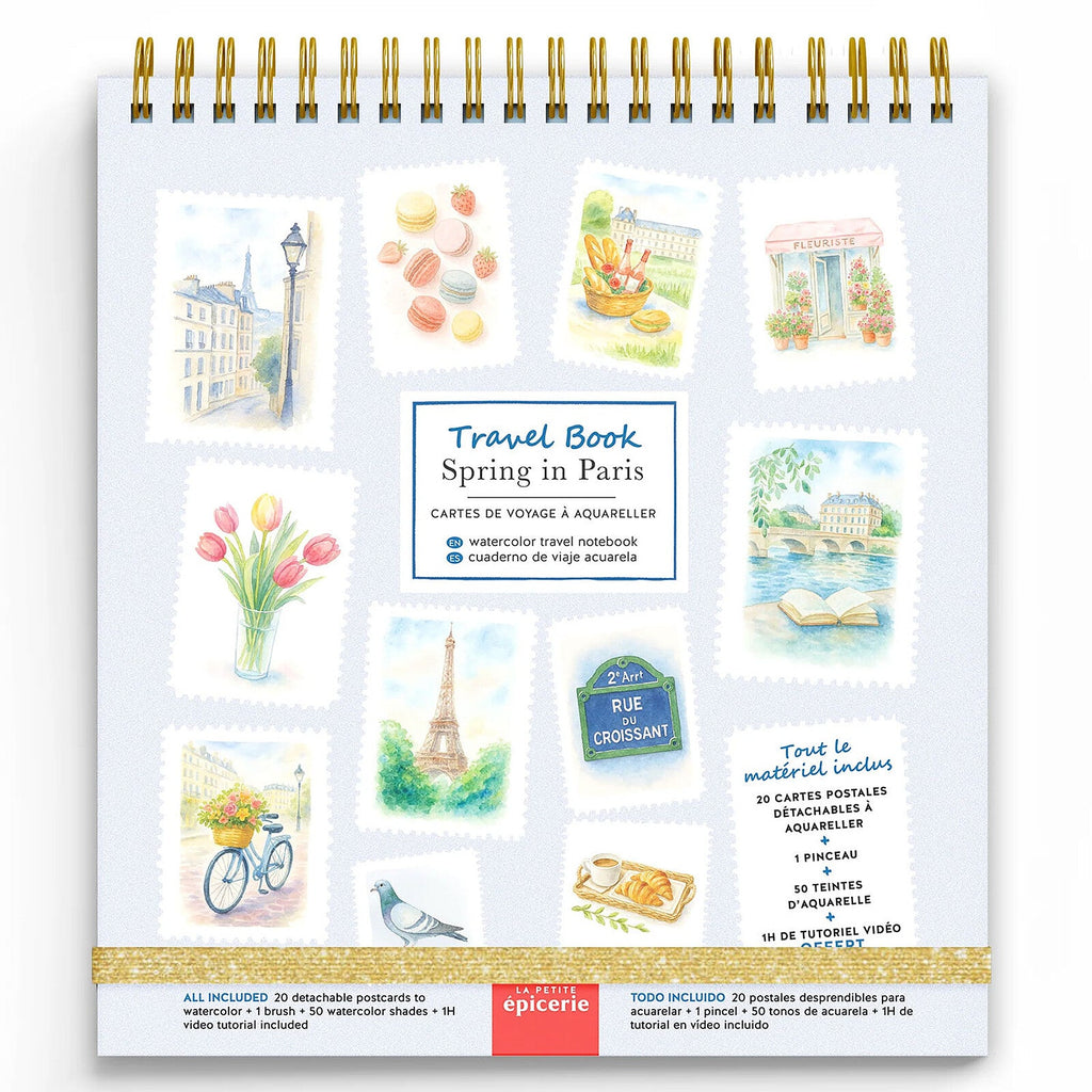Travel Book aquarelle Spring in Paris