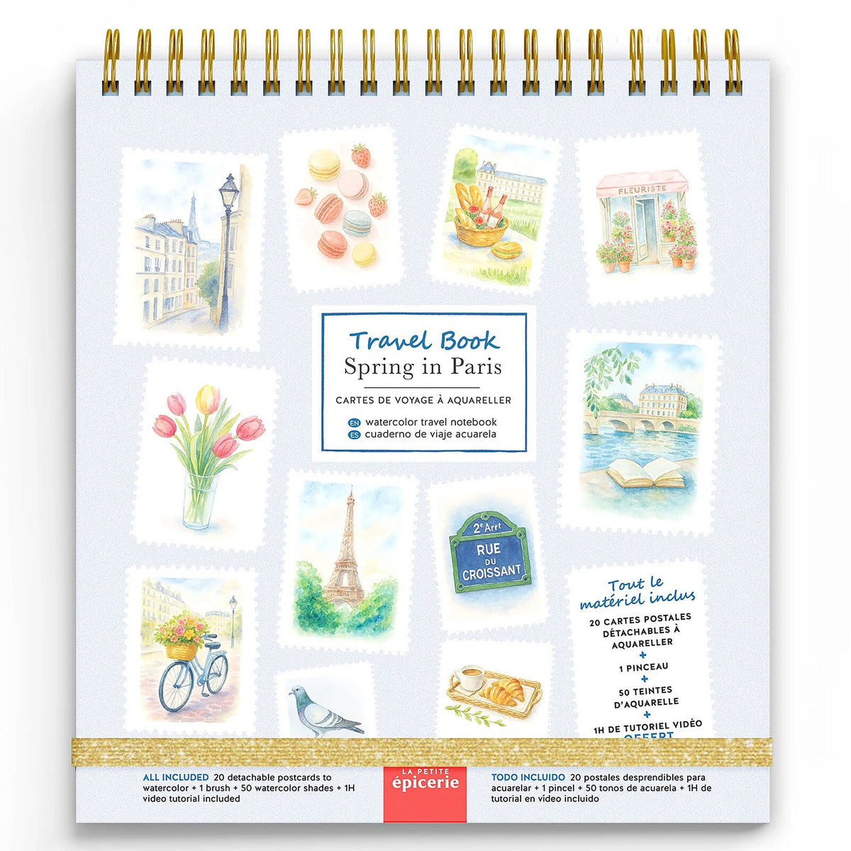 Travel Book aquarelle Spring in Paris