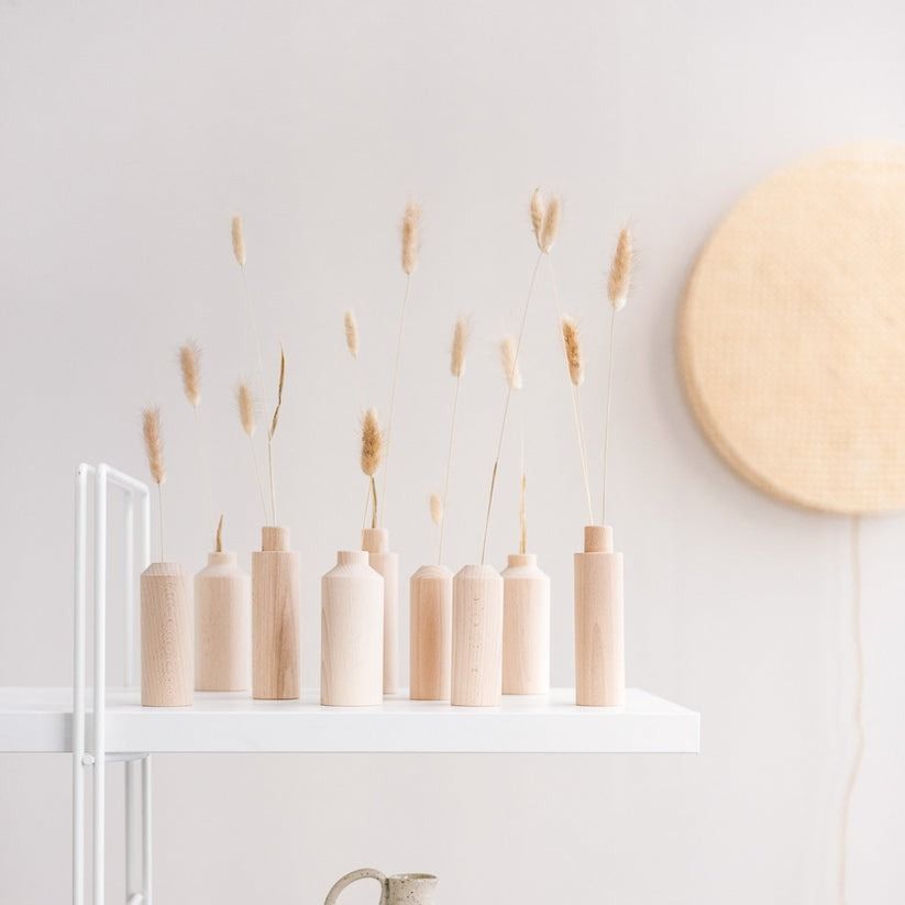 Soliflores en bois - Lot de 3 Anso design