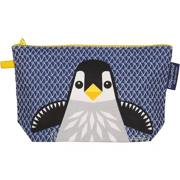 Trousse à crayons pingouin en coton bio