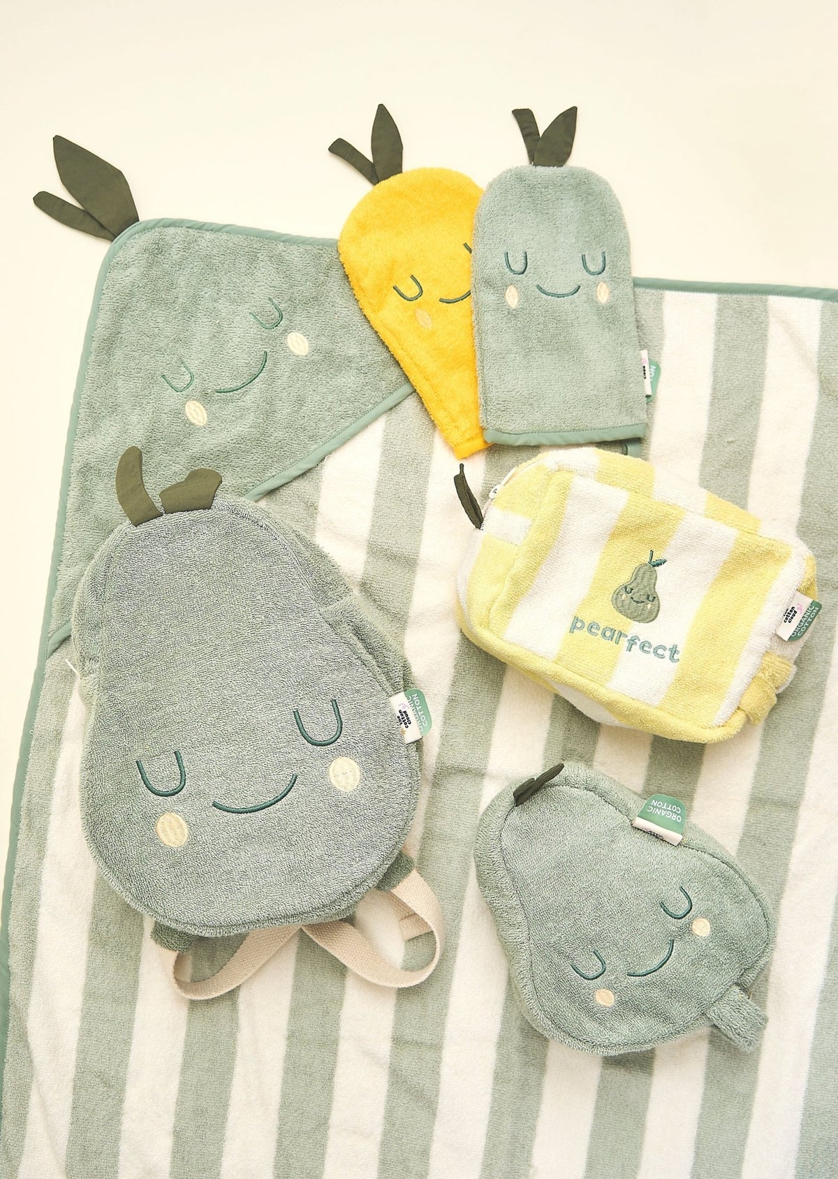 Trousse de toilette enfant en éponge poire - the cotton cloud