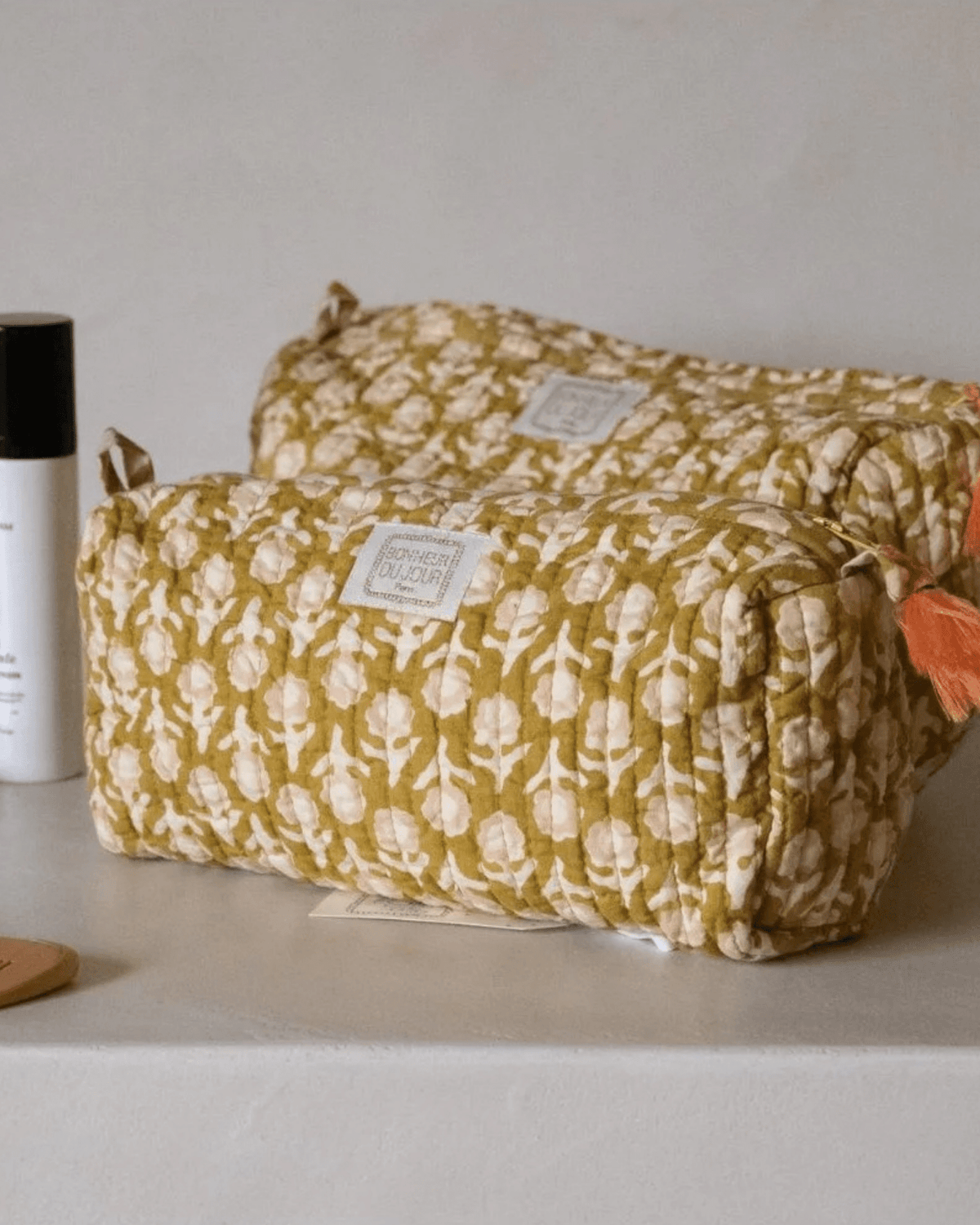 Trousse de toilette femme isha olive - bonheur du jour paris