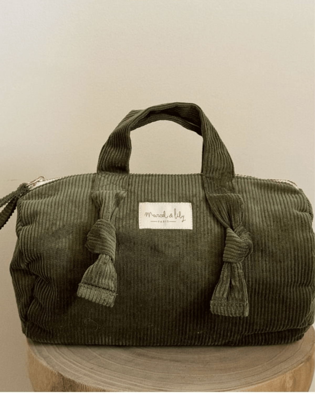 Trousse de toilette femme velours fougère - marcel et lily
