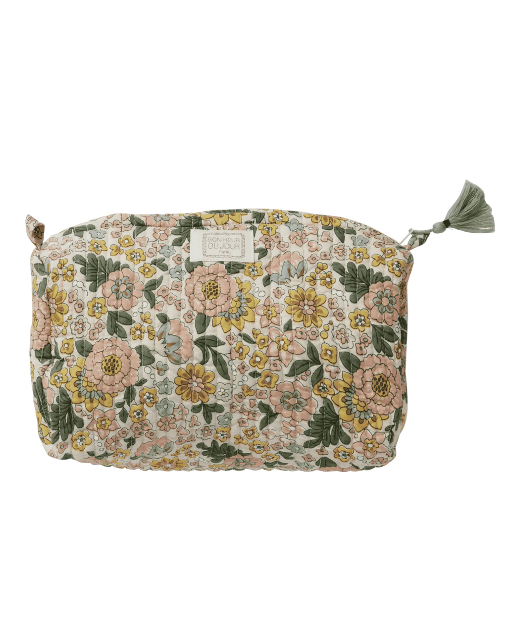 Trousse de toilette matelassée indira amaia rose corail - bonheur du jour