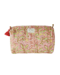 Trousse de toilette femme tissu matelassé indira bohemian rose - bonheur du jour