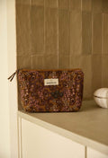 Trousse femme en coton arabesque ocre - Gabrielle Paris