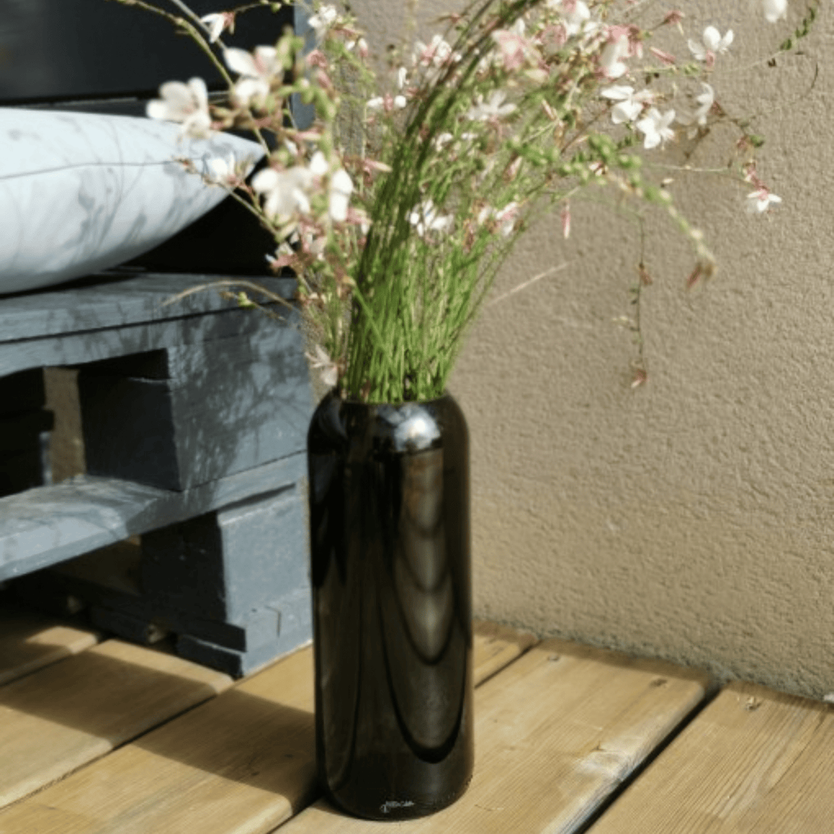 Vase verre recyclé brun - plates & culotées