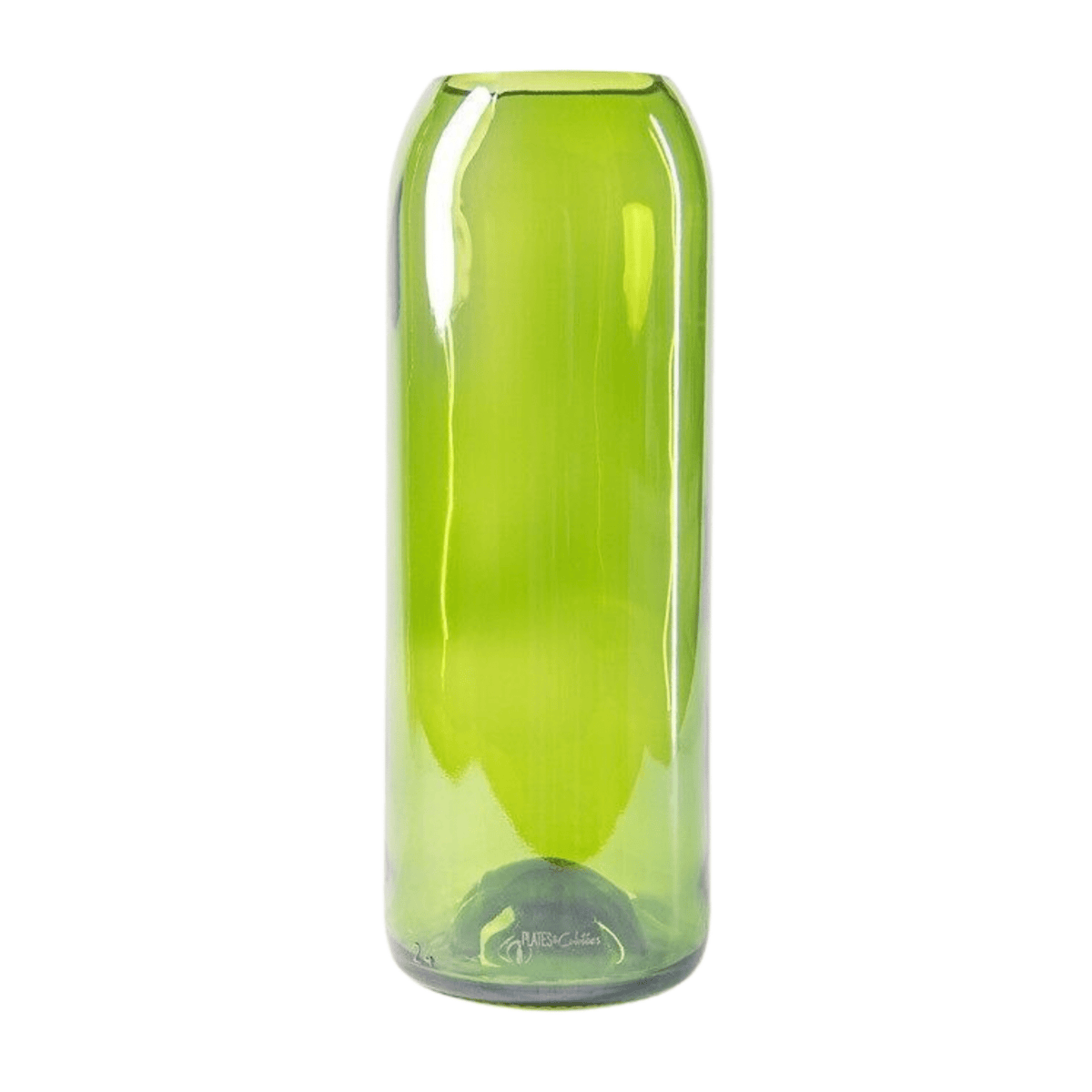 Vase verre recyclé vert - plates & culotées