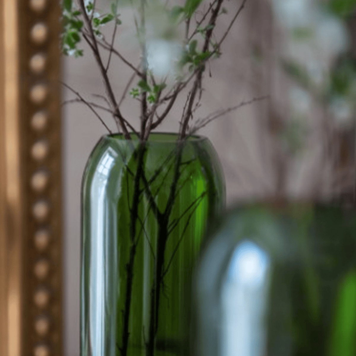 Vase verre recyclé vert - plates & culotées