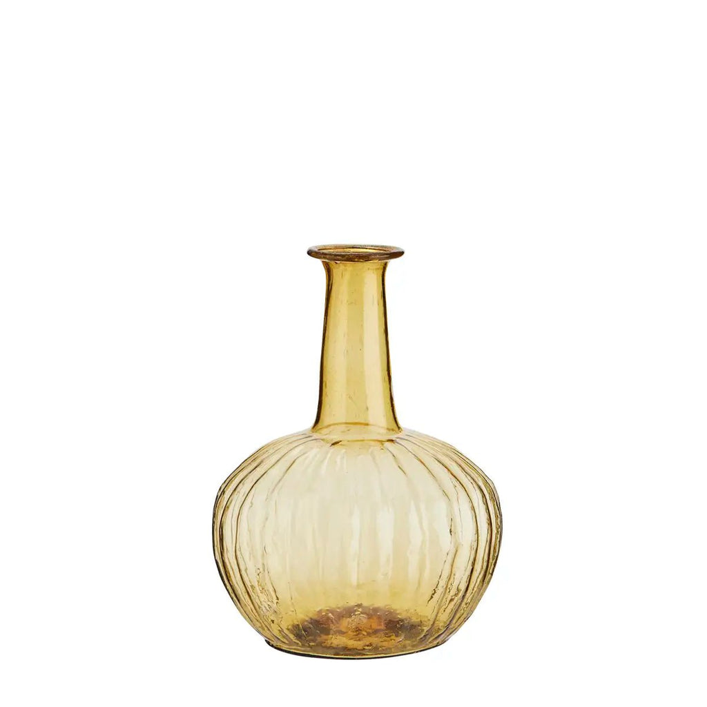 Vase en verre recyclé jaune - Madam Stoltz