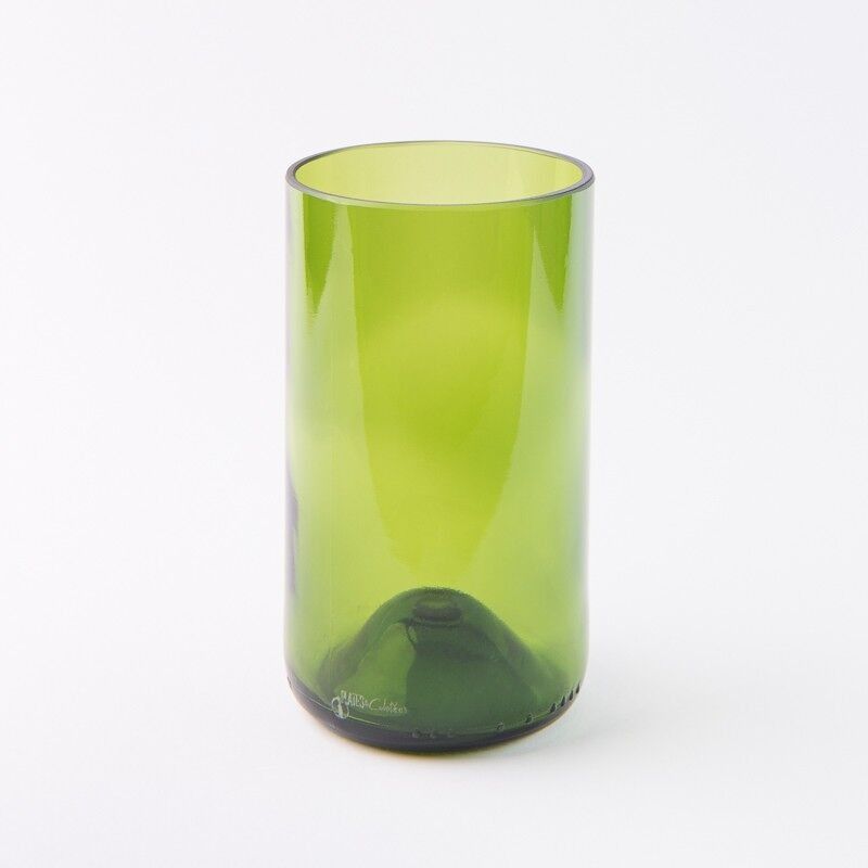 Verre cocktail vin recyclé vert - format long drink plates & culotées