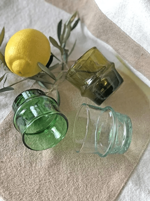Verrines recyclées en verre recyclé